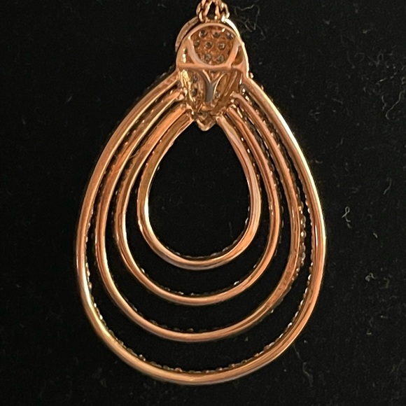 14KT ROSE GOLD DIAMOND PENDANT NECKLACE - Picture 6 of 10